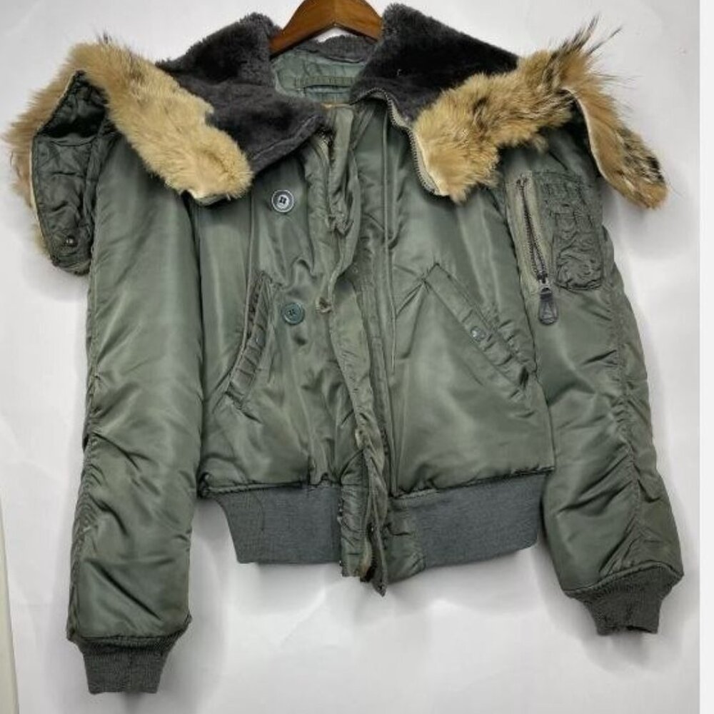 VIETNAM B52 high altitude flight jacket 1962 N2B MEDIUM vintage antique stain
